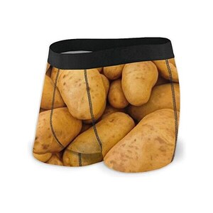 ZORIN Boxer da uomo aderenti hipster boxer pantaloncini elastici da uomo mutande colorate luci natalizie, Nero , XL