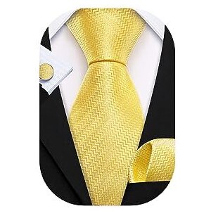 Set Cravatta Uomo Extra Lunga In Seta - Con Fazzoletto E Gemelli Per Matrimoni Ed Eventi Formali - Foto 7