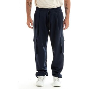 Pantaloni Uomo Giosal Jeans Tinta Unita - Vita Con Coulisse E Rotture, Regular Fit, 100% Cotone, Made In Italy