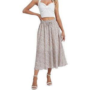 Motivi: Gonna A Pieghe Tasche Beige. 42 Stagione Primavera Estate 2025