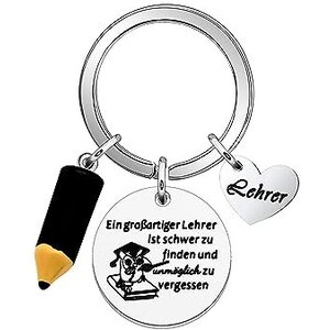 Ylinge 3 Set Regalo di Apprezzamento per Insegnanti con Borse per Cosmetici Biglietti di Ringraziamento Portachiavi e Segnalibro per Festa dell' Insegnante Addio Compleanno Pensione Laurea
