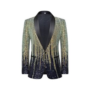 Blazer Uomo Slim Fit Ricamato - Giacca Elegante Con Motivo Floreale, Monopetto