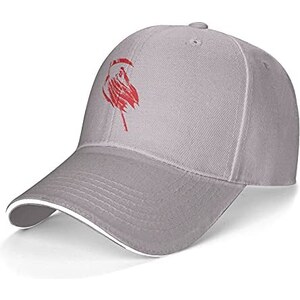 Cappello snapback grigio con visiera piatta / toppa in pelle