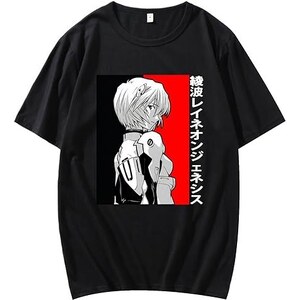 Pochikiki Eva Evangelion T-Shirt REI Ayanami Tee Unisex Maniche Corte Girocollo Pullover Asuka Langley Souryuu Grafica Tinta Unita Shinji Ikari Estate Top Eva Angel Tee 124989824