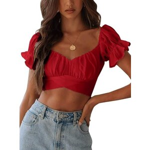 Camicia estiva da donna, a maniche corte, con scollo a V, maglietta basic da donna, per adolescenti, ragazze, stampa floreale, taglie forti, Ag., XL