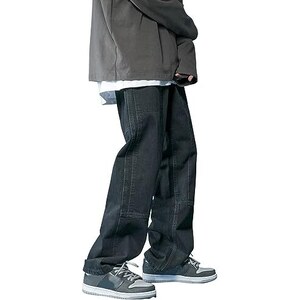 Jeans Baggy Donna E Uomo - Pantaloni Cargo Larghi Con Tasche, Stile Y2K - Foto 3