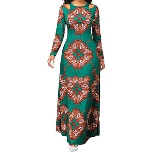 RICOCHO Abito Lungo con Stampa Africana da Donna Abito Lungo Dashiki RICOCHO Abito Lungo con Stampa Africana da Donna Abito Lungo Dashiki