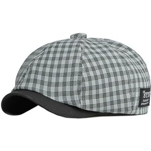 Dalababa Berretto piatto da uomo, in cotone, vintage, Ivy Gatsby Newsboy, cappello da cabbie da golf, regolabile, casual, tinta unita, per guida