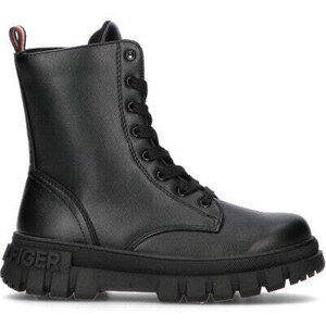 Tommy Hilfiger stivali camperos  bambina in ecopelle nero
