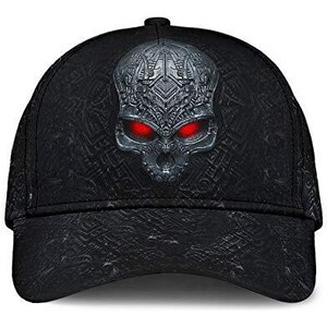 Cappello Snapback Teschio NY – Berretto Da Baseball Con Tesa Piatta 7,2 Cm, Unisex, Regolabile 55-60 Cm, Nero, Moda Hip Hop E Sportiva - 3