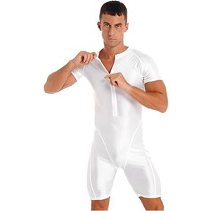 Freebily Tuta Intera Corta da Uomo Triathlon Body Uomo Sport Leotard