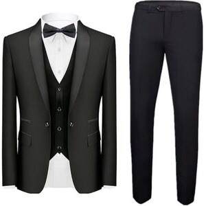 Completo da uomo in jacquard, aderente, 2 pezzi, scialle, risvolto, smoking, matrimonio, ballo di fine anno, set, Blu oro., XS