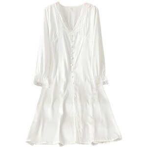 ᐅ Sottoveste In Seta Seta By Amadine 2028 | Sottoveste/ Pariginia In Seta Spalline Sottili Regolabili. Tessuto : 94% Seta 6 | Lingerie Da Notte Nuisette/Parigine - Foto 4