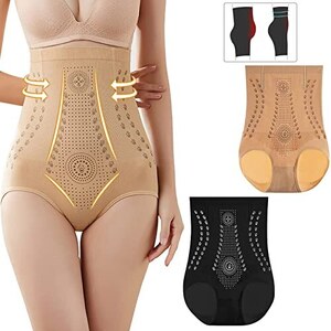 JOYSHAPER Vita Alta Shapewear Perizoma per le Donne Controllo Della Pancia Biancheria Intima Body Shaper Perizoma Vita Cincher Cintura Mutandine, Pizzo nero (a vita media), Large