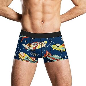 TZTTZT Biancheria intima da uomo, boxer da uomo con stampa di
