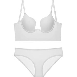 Reggiseno Push-up Multiway A U Plunge Senza Ferretto - Convertibile Senza Schiena - Nero, Taglia 3C