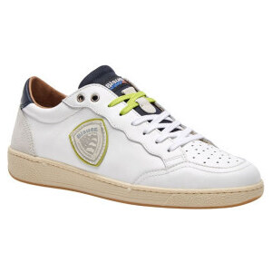 Scarpe Blauer Uomo – Sneaker Alte Murray In Pelle White/Red/Orange, Modello U25BU06 F4MURRAY10/LEA