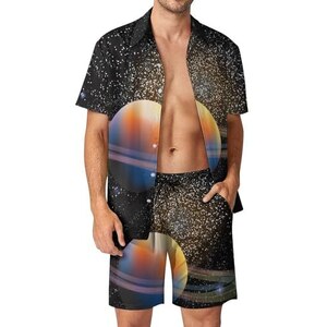 Set Uomo Camicia Hawaiana 2 Pezzi Set Di Camicia A Maniche Corte Con Stampa Hawaiana A Bottoni E Tuta Estiva Leggera In Poliestere