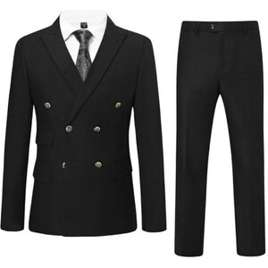 Completo Giacca E Pantaloni Donna A Doppio Petto Con Scialle, In Cotone E Poliestere, Per Matrimoni E Cerimonie