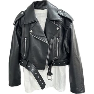Giacca In Vera Pelle Infinity Leather Donna - Stile Vintage Da Motociclista Con Zip - Foto 6