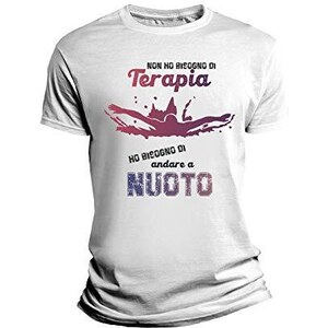 T-shirt Humour "Non Ho Bisogno Di Terapia, Ma Di Andare In Montagna" - Coton - Neuf Avec étiquettes