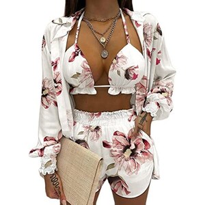 Completo floreale Gonna e top con focco dettagl Rosa | Gonne, Vestt