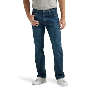 Wrangler Authentics Klassieke jeans met comfortabele taille voor heren, Leisteen Flex, 46W / 30L