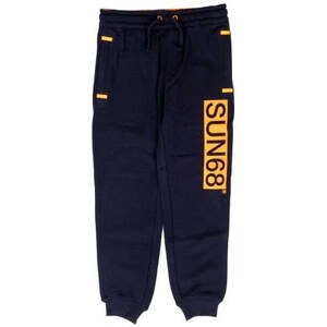 Sun68 Felpa Blu Navy Con Zip E Cappuccio Per Bambino F36333/07 main image 0