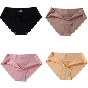 Neione Mutande Donna Cotone Senza Cuciture – Pacco Da 5 Slip Vita Media Invisibili – Taglie Dalla S Alla 3XL