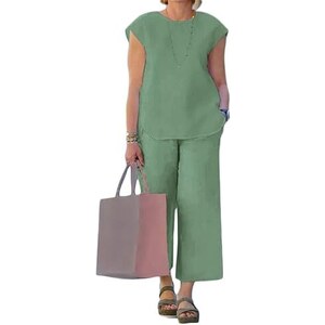 Set Di Felpa Da Donna Casual Da Donna 2 Pezzi A Maniche - Foto 11