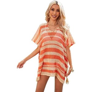 Copricostume Uncinetto Donna CiCiBird – Copribikini Estivo A Maniche Lunghe, Elegante E Traspirante