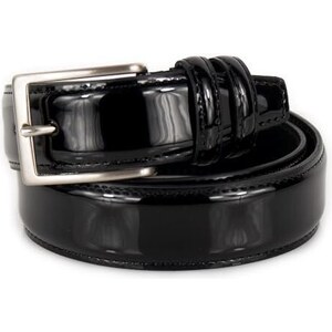 Cintura uomo elegante in pelle liscia Nero XXL lunga | Acciaio Cintura uomo elegante in pelle liscia Nero XXL lunga | Acciaio