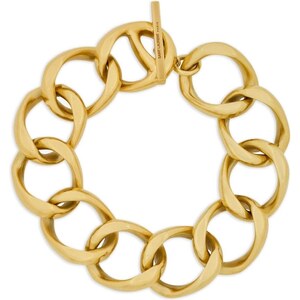 Bellissimo Braccialetto Con Catena Cubana Di Colore Placcato Oro - Foto 2