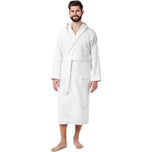 Accappatoio Uomo In Cotone Spugna - Grammatura 400g/m², Con Cappuccio E Tasche, Comodo E Assorbente - Foto 3