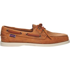 Sebago Mocassini Uomo Askoofield Suede – Tomaia Scamosciata Cucita A Mano – Lacci In Cuoio E Suola In Eva – Colore Marrone Scuro