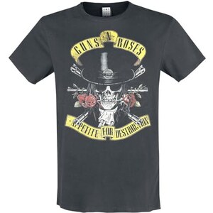 Top Guns N' Roses Mujer - 'Neon Bullet', 100% Algodón, Gris Marengo, Talla XL