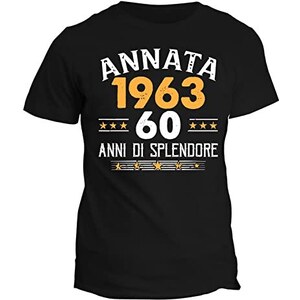 Maglietta Uomo 100% Cotone 'Made In 1964' Ricambio Originale Per Compleanno 61 Anni
