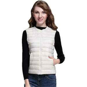 GORGLITTER Gilet Donna Senza Maniche Scollo A V – Uncinetto Leggero Autunno Con Tasche