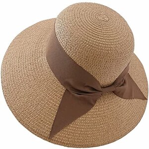 Plancholo Cappello di paglia da donna a tesa larga, cappello da ...