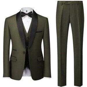 Pegsmio  Giacca Pantaloni  Abito Da Uomo Formale Da Lavoro Slim Abito Formale Da Sposo Abito Da Sposa Costume Da Festa Abito Da 2 Pezzi 127674249 - Foto 9