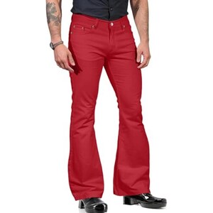 Floerns Pantaloni Uomo A Gamba Larga Con Glitter Metallizzati - Perfetti Per Discoteca, Feste E Halloween