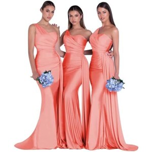 Vestito da damigella d'onore Lungo Senza schienale Matrimonio
