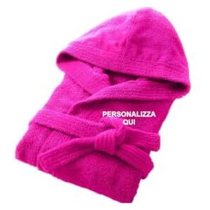 Accappatoio Bambino In Spugna Di Cotone 100% - Morbido, Con Cappuccio E Tasche - Foto 6