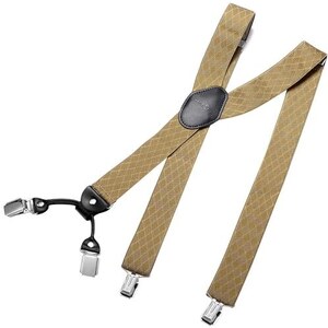 Sencillo Bretelle da uomo con moschettone a Y, Punti neri, 110cm lang x