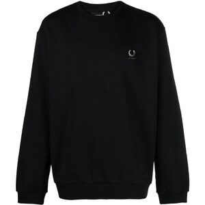 Fred Perry Felpa Con Cappuccio Unisex M6544, Logo Grafico Laurel Leaf, Nero, Taglia XL, Vestibilità Regolare