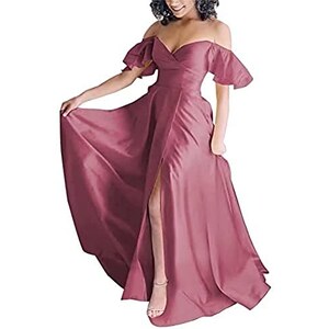 Abo da sera da donna con spalle scoperte e spacco alto - SHEIN ALIA