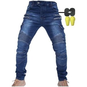 CBBI-WCCI Uomo Pantaloni da Moto Biker Jeans Protezione Motorcycle