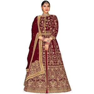 Abito Da Sposa Bollywood Anarkali Salwar Pesante Indiano Pakistano