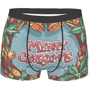 FYMNSI Boxer Natalizi Uomo – Stampe Retrò Pupazzo Di Neve, Albero, Fiocchi – Morbido Ed Elastico (M-XXL)