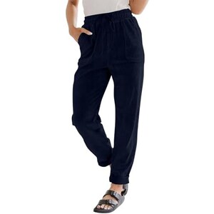 Pantaloni Donna Classici Eleganti Tasche Vita Bassa Cintura - Foto 5